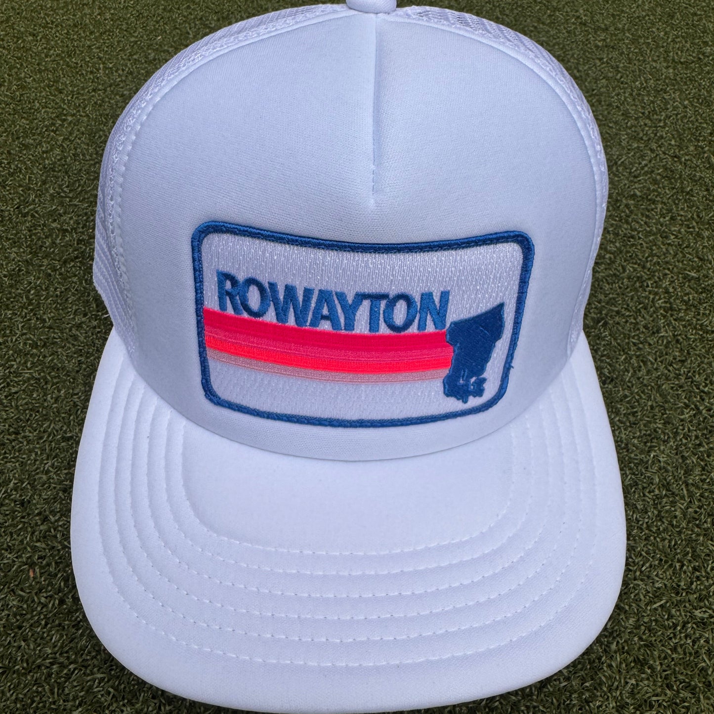 White Pink Sunset Foam Trucker