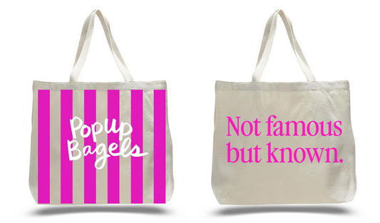 96 Tote bags - Pink Stripe