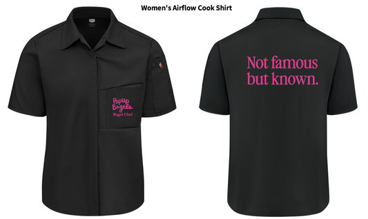 12 Women's Airflow Cook Shirt with OilBlok (Neon Pink, Blue & Yellow)