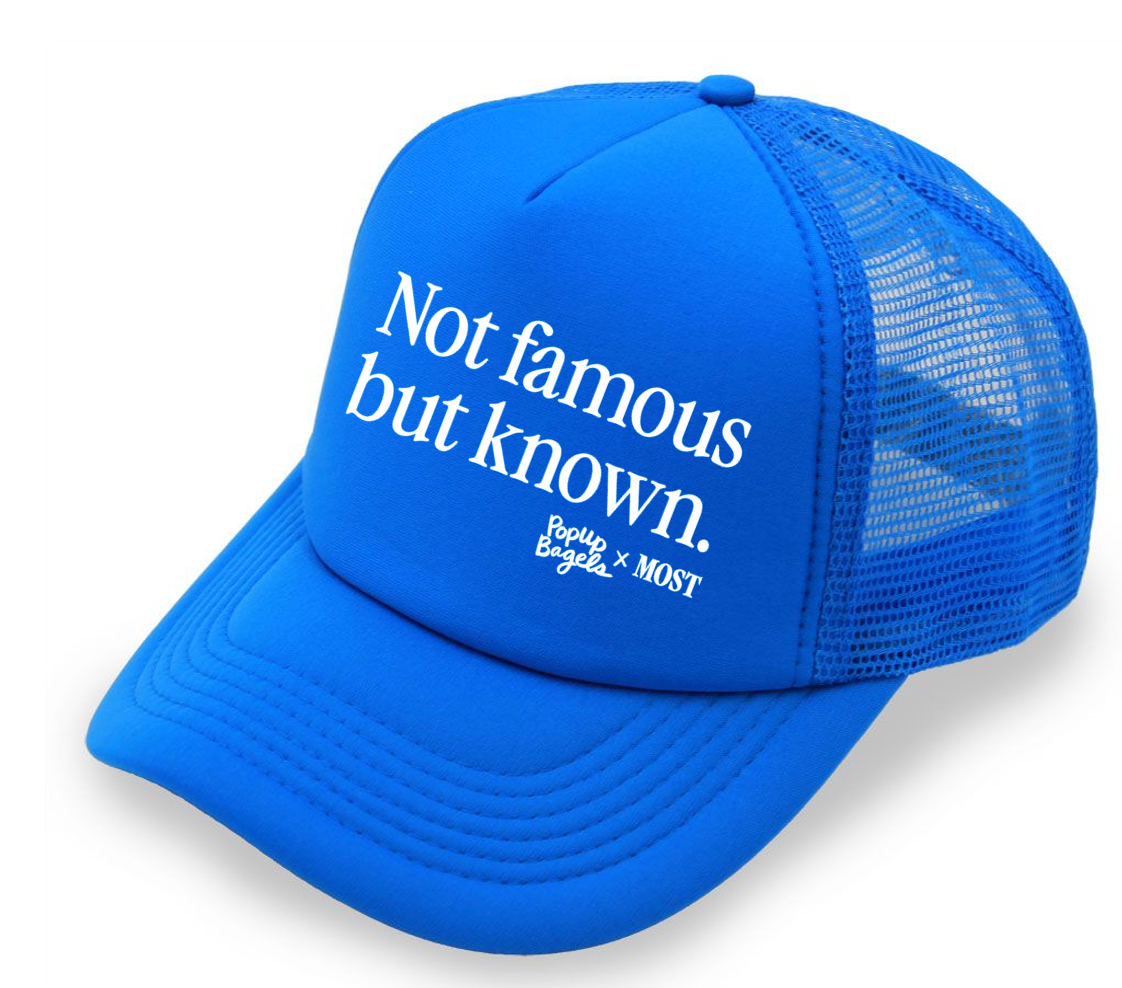 300 Royal Blue 5 Panel Foam Mesh Back Trucker Cap - PopUp Bagels x MOST