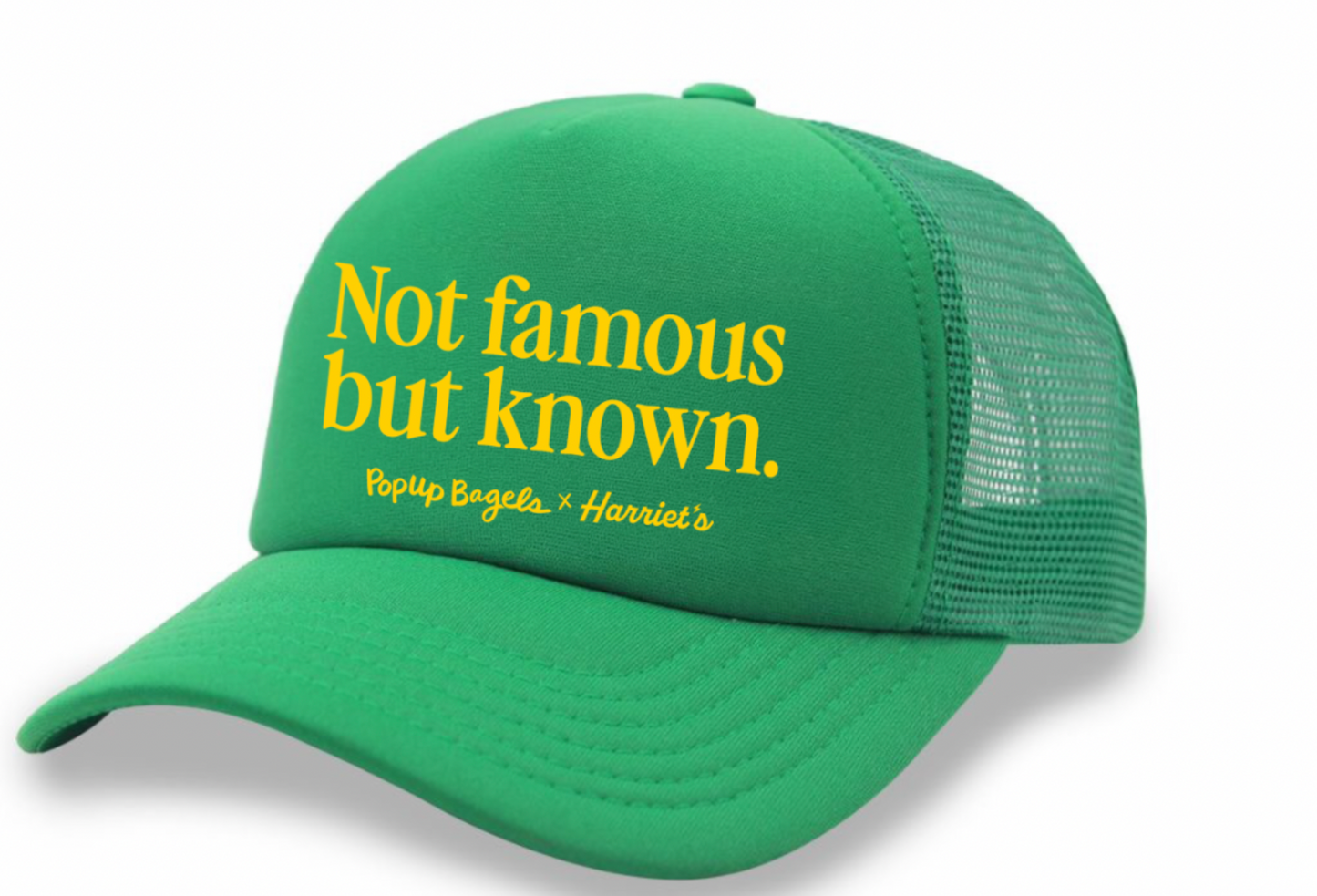 PopUp Bagels x Harriet’s < > Kelly Green Foam hat Collab
