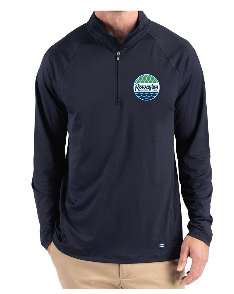 Featherlight Stretch Mens Quarter Zip - Navy