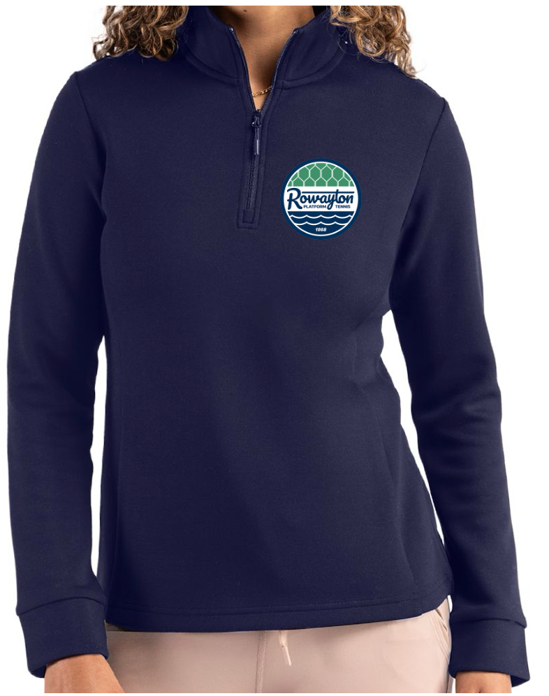 Womens Quarter Zip Sweatshirt - Dark Navy