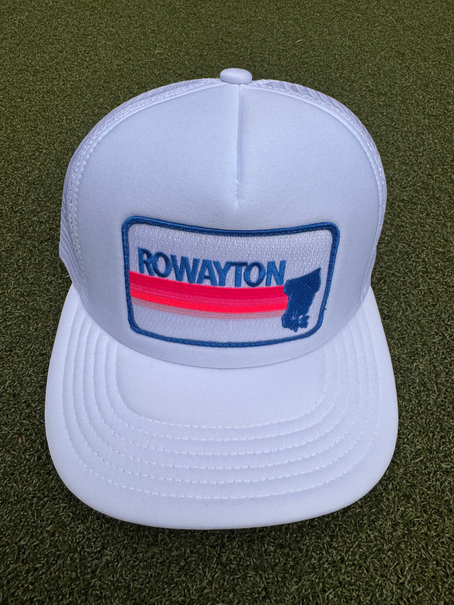White Pink Sunset Foam Trucker