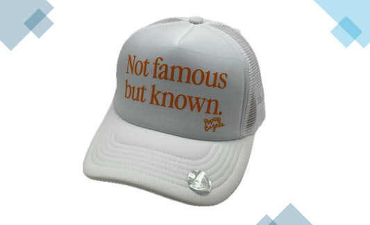 Case of White Foam Hats - Orange