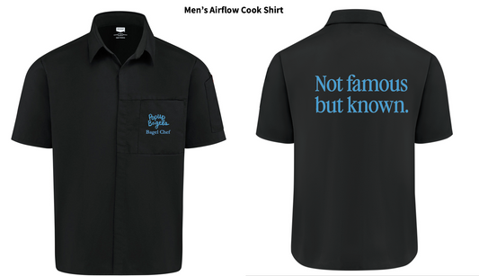 6 XL Men's Airflow Cook Shirt with OilBlok ( Neon Blue)