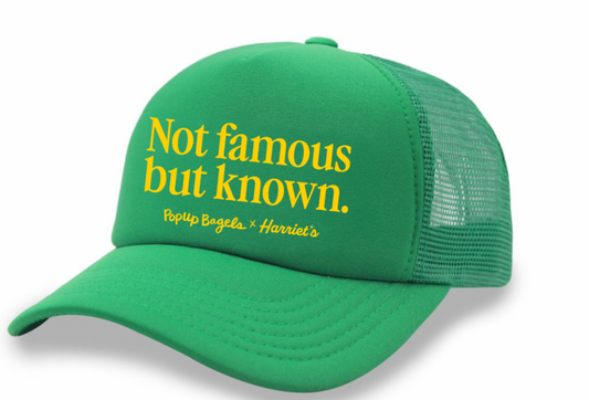 PopUp Bagels x Harriet’s < > Kelly Green Foam hat Collab