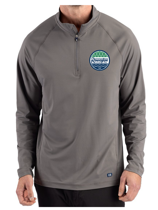 Featherlight Stretch Mens Quarter Zip -  Grey