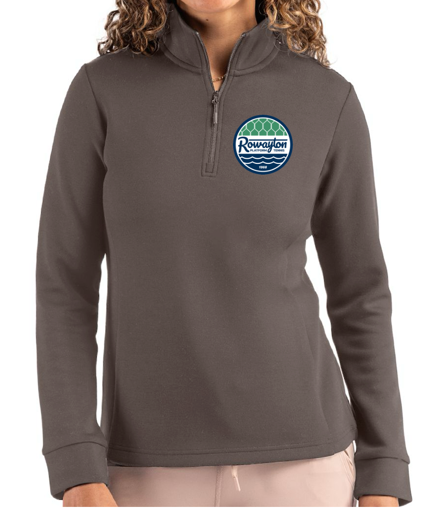 Womens Quarter Zip Sweatshirt - Grey