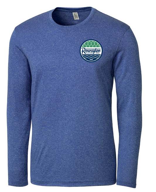 Active Jersey Mens Long Sleeve Tee - Blue Heather