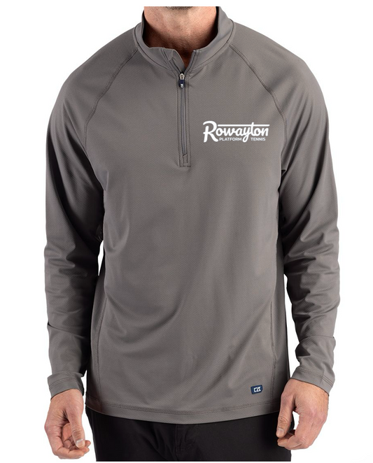 Featherlight Stretch Mens Quarter Zip -  Grey