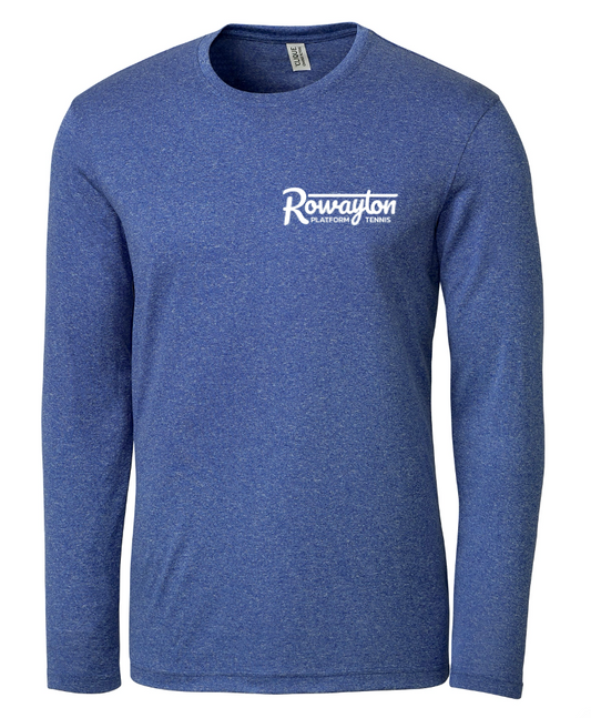 Active Jersey Mens Long Sleeve Tee - Blue Heather