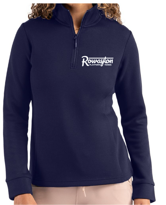 Womens Quarter Zip Sweatshirt -  Dark Navy
