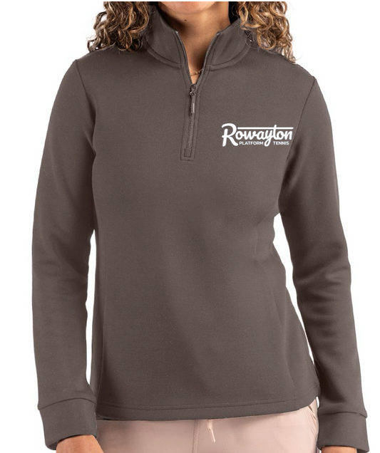 Womens Quarter Zip Sweatshirt - Grey