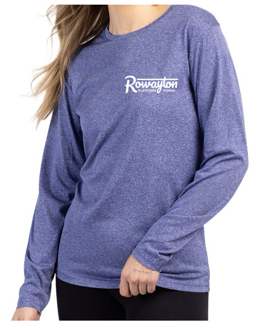 Active Jersey Womens Long Sleeve Tee - Blue Heather