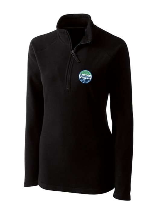 Women's Performance Fleece Half Zip Pullover Jacket / Black