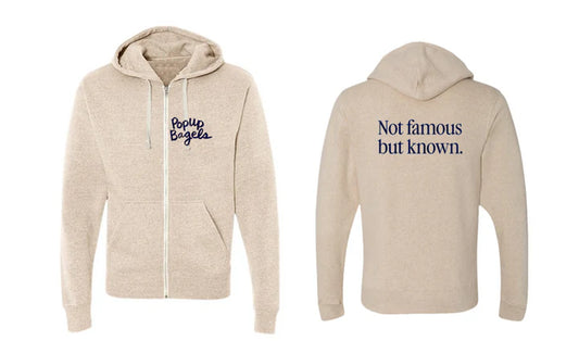 6 Oatmeal Full-Zip Hooded Sweatshirts per size